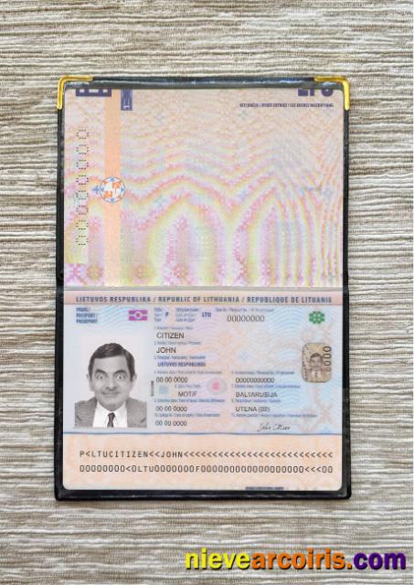 Lithuania passport new 2021-present photolook